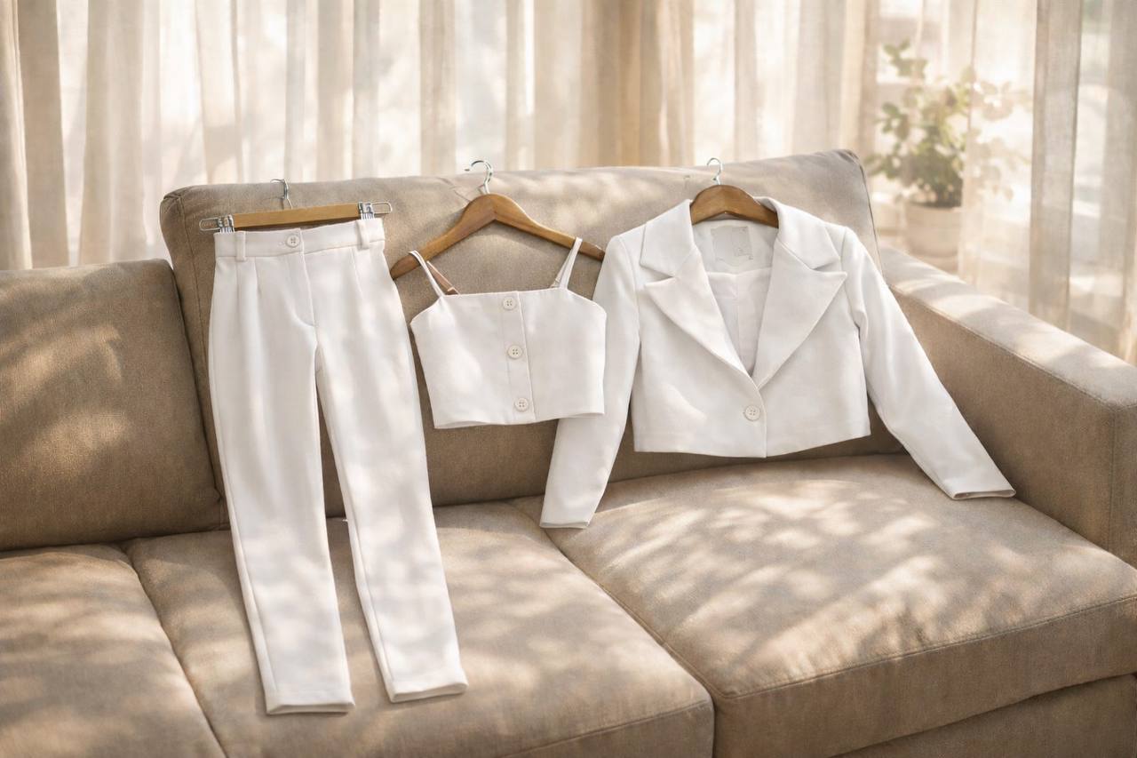 ست تا و کت وشلوار دخترانه سایز بزرگ - Image 4